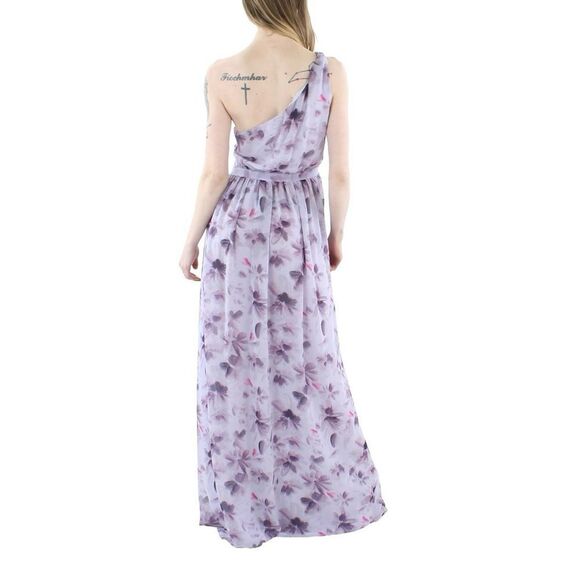 NWT Donna Karan one shoulder chiffon evening dress.  Size2 - Picture 3 of 6